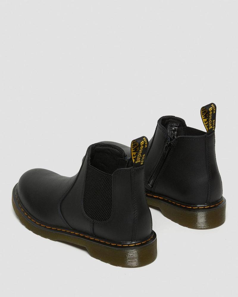 Botines Chelsea Dr Martens Youth 2976 Softy T Cuero Niños Negros | MX 150LIS